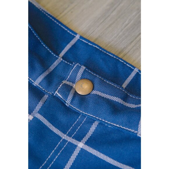 Rework Plaid Pouch Pocket Flared Cargo Pants - Picture 8 of 9